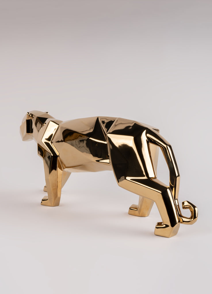 Lladro Panther Golden Figurine 01009580