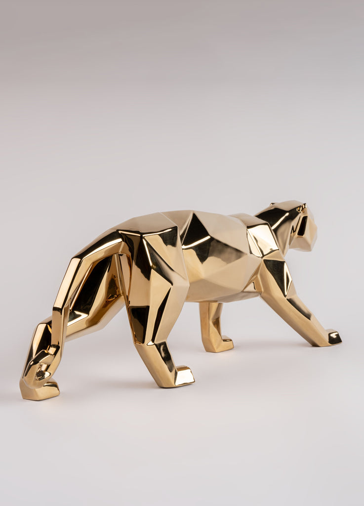 Lladro Panther Golden Figurine 01009580