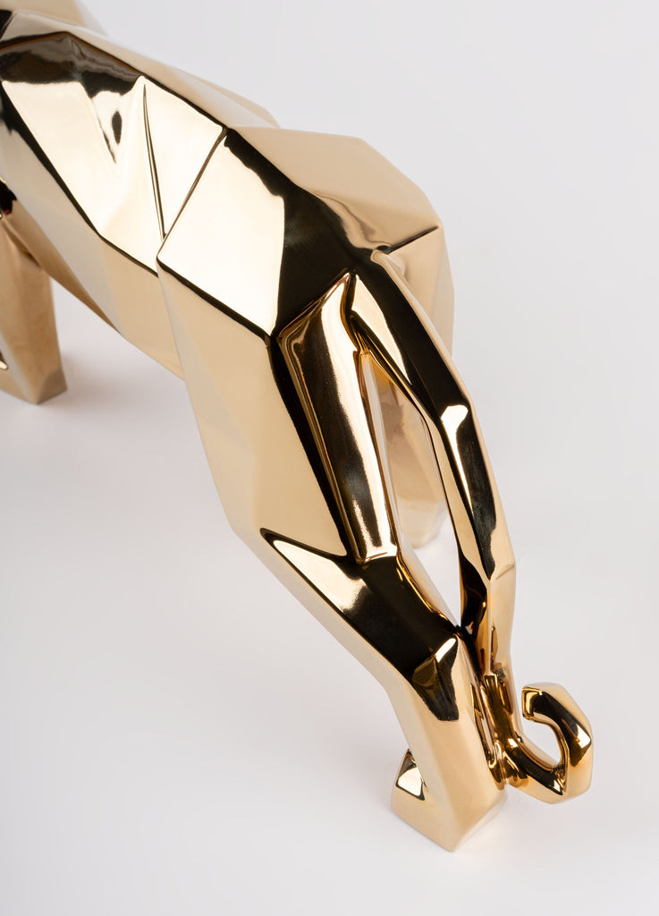 Lladro Panther Golden Figurine 01009580