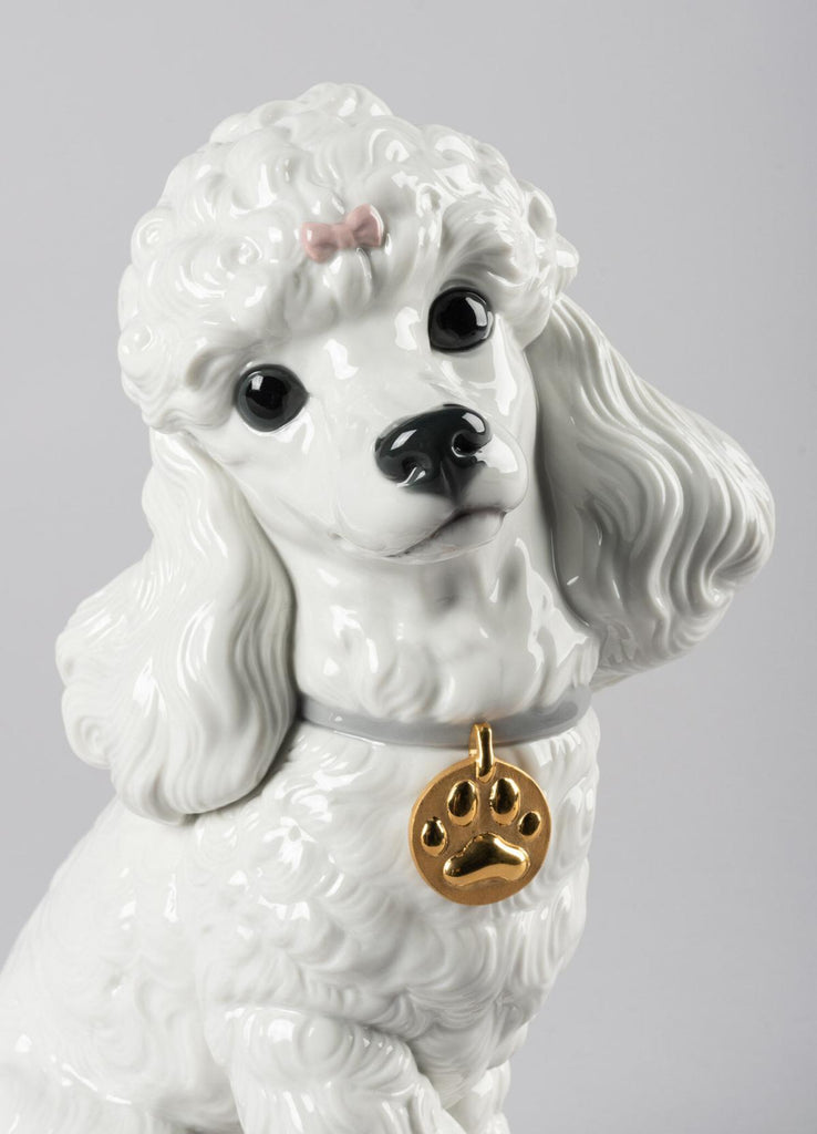 Lladro Poodle With Mochis Figurine 01009472