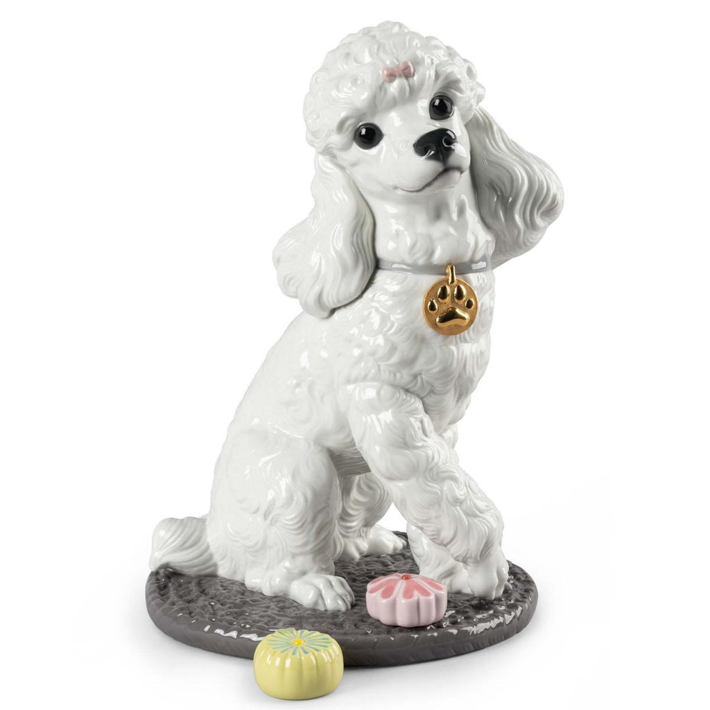 Lladro Poodle With Mochis Figurine 01009472