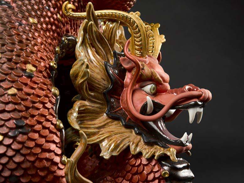 Lladro Protective Dragon Figurine Red 01002007