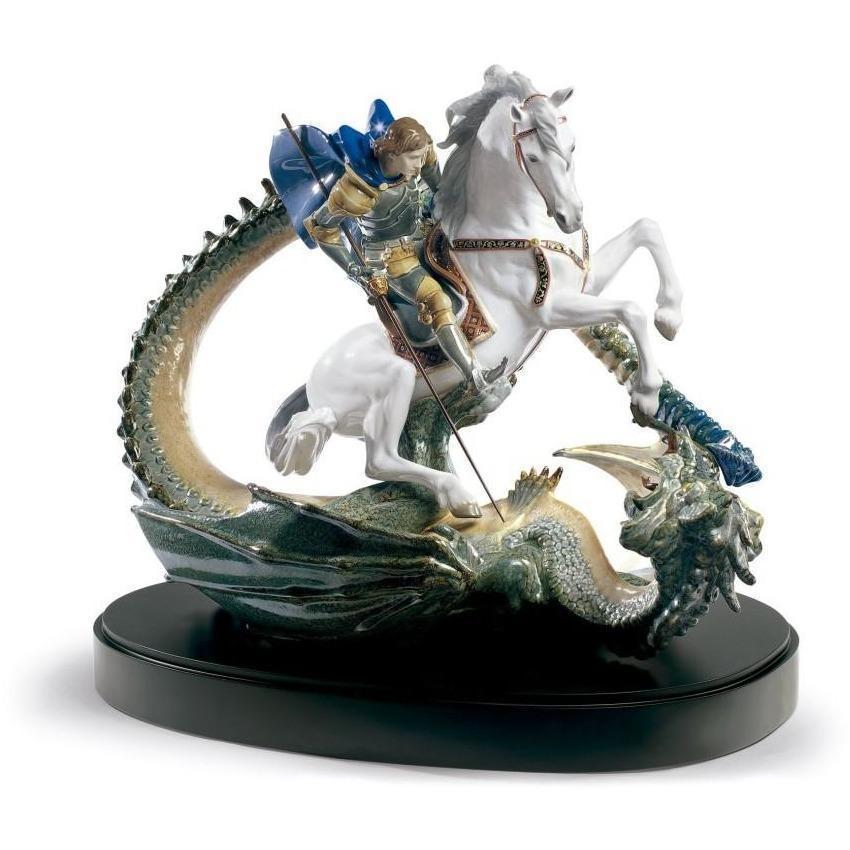 Lladro Saint George And The Dragon Figurine 01001975