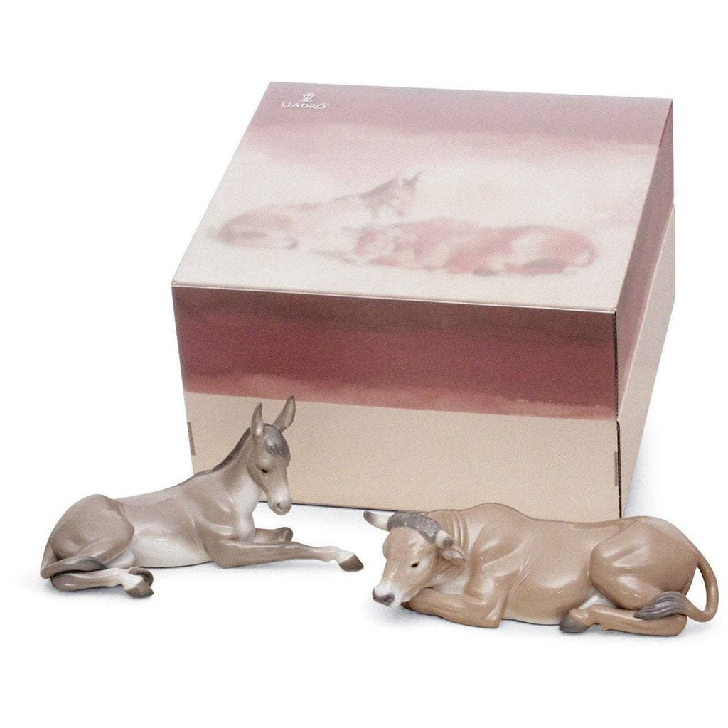 Lladro Set Animals At Bethlehem Porcelain 01007810