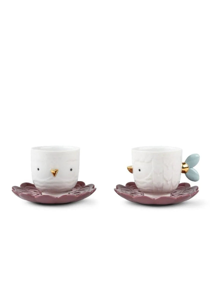 Lladro Set Of 2 Cups And Saucers Kawki 01009661