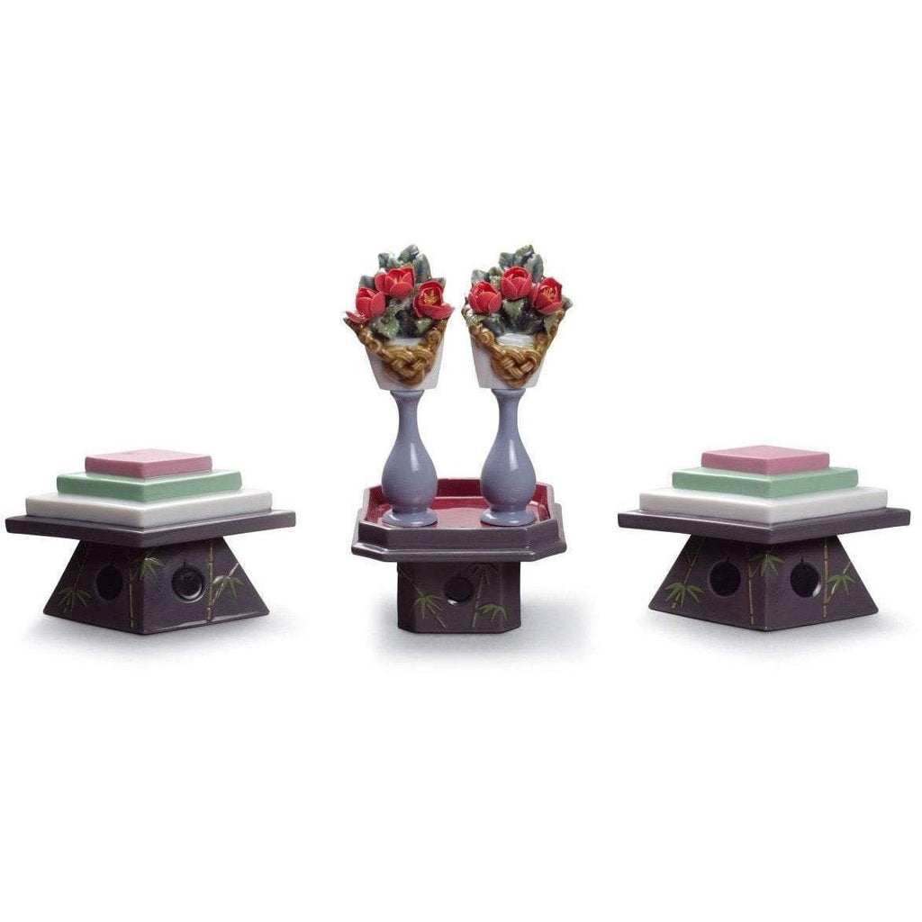 Lladro Tables For Sweets And Peach Flowers 01008774