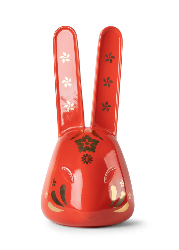 Lladro The Rabbit Red Gold Sculpture  01009590