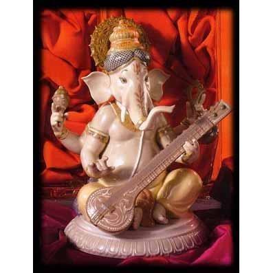 Lladro Veena Ganesha Figurine 01008288