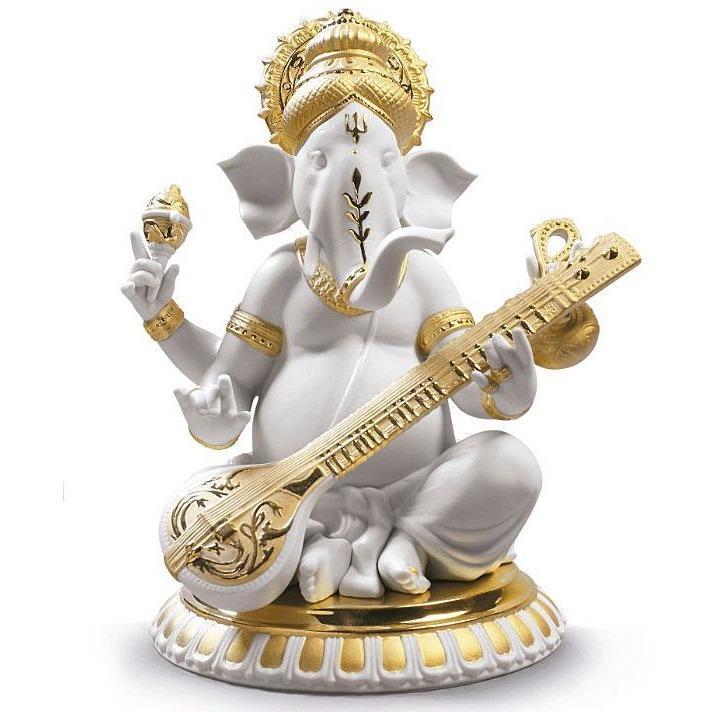 Lladro Veena Ganesha Re-Deco Figurine 01009276