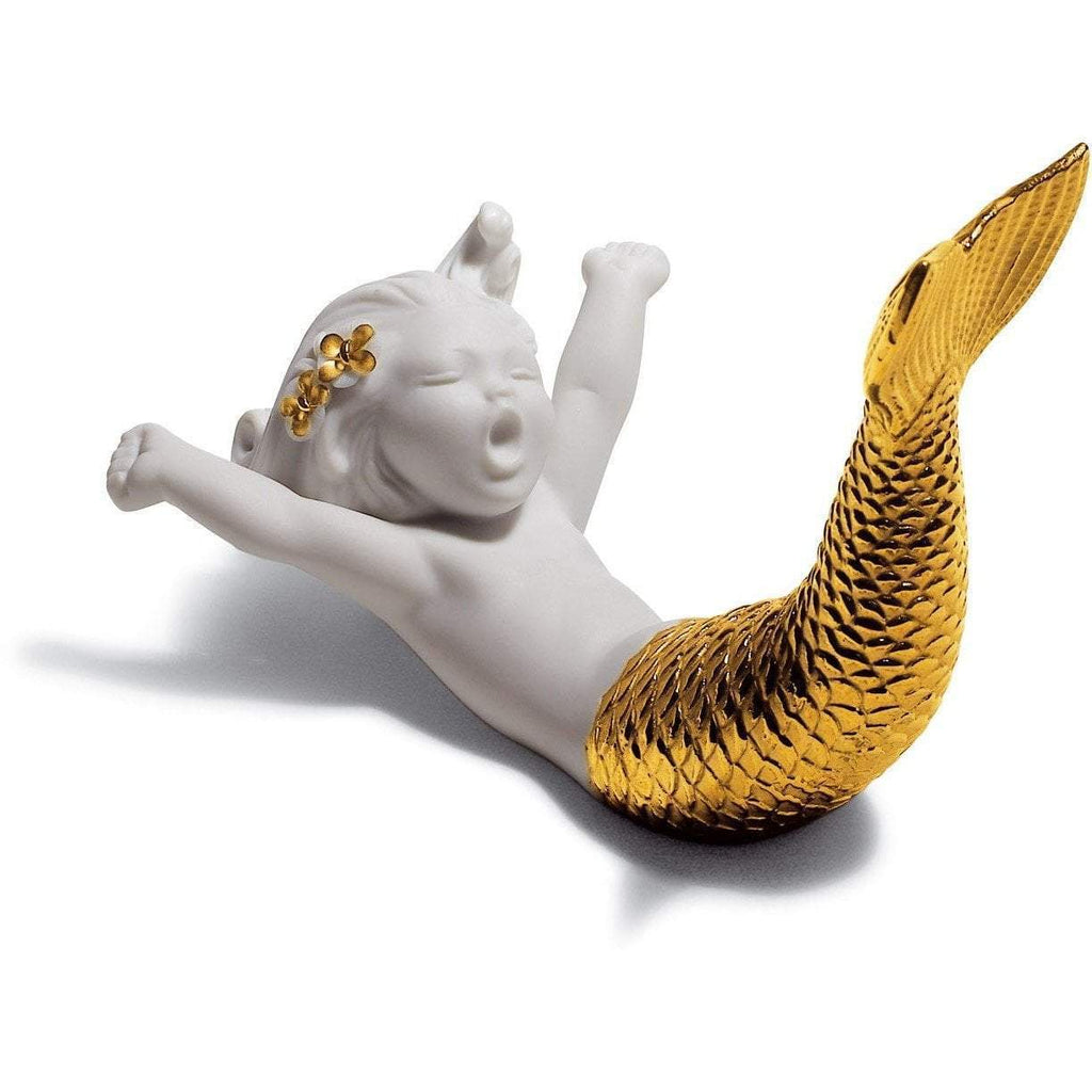 Lladro Waking Up at Sea Golden Re Deco Figurine 01008561