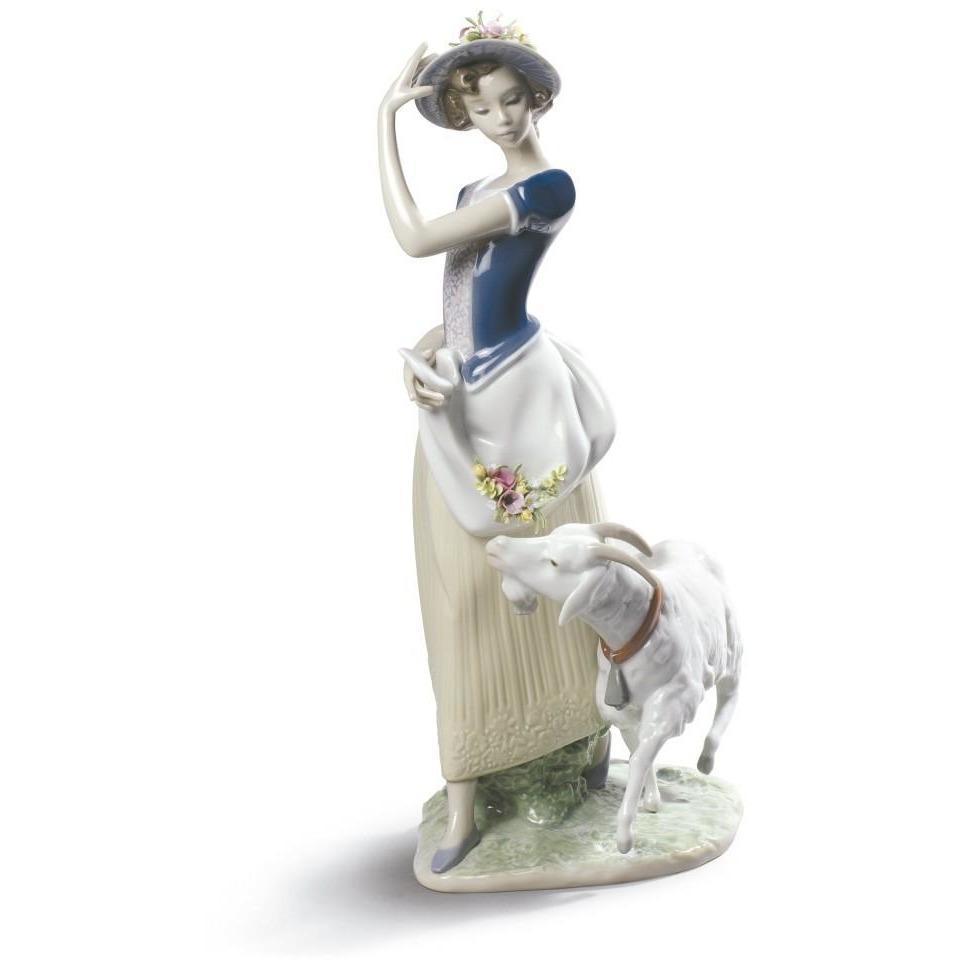 Lladro Young Shepherdess Figurine 01009158