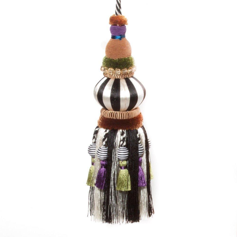 MacKenzie Childs Bibelot Tassel Black & White