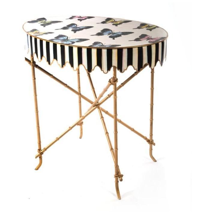 MacKenzie-Childs Butterfly Side Table