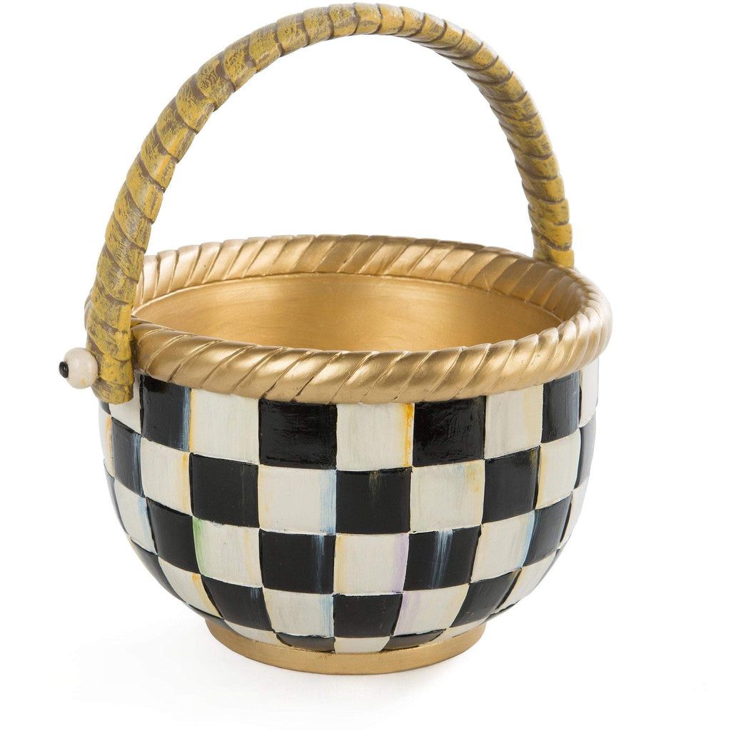 MacKenzie Childs Courlty Check Basket Large