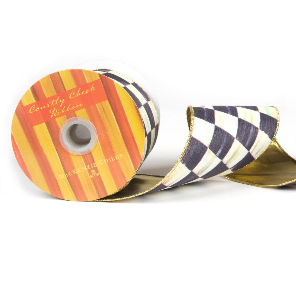 MacKenzie Childs Courtly Check 4 In Ribbon