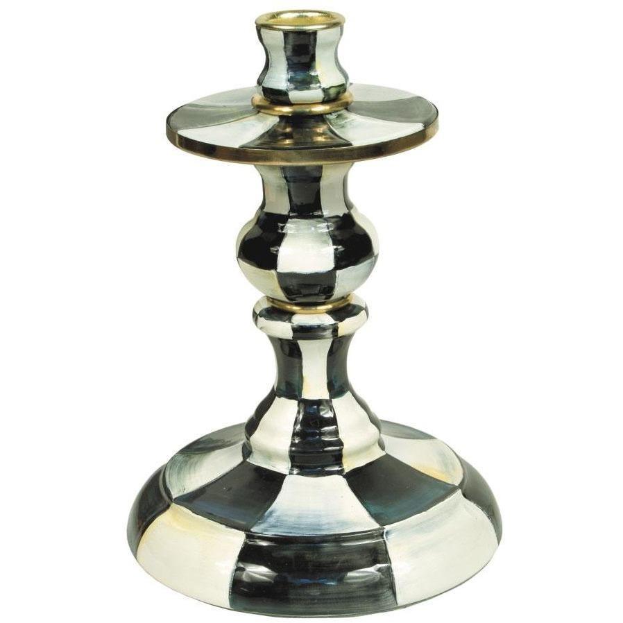 MacKenzie Childs Courtly Check Candlestick Small
