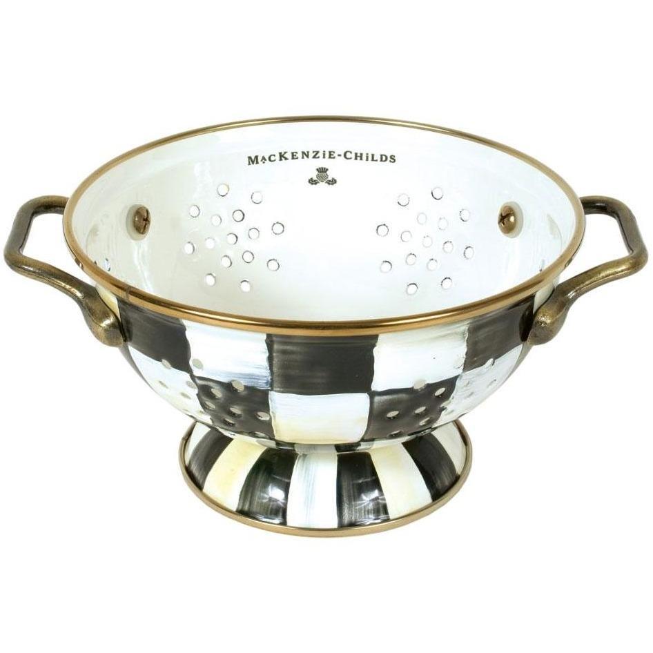 MacKenzie Childs Courtly Check Colander Small