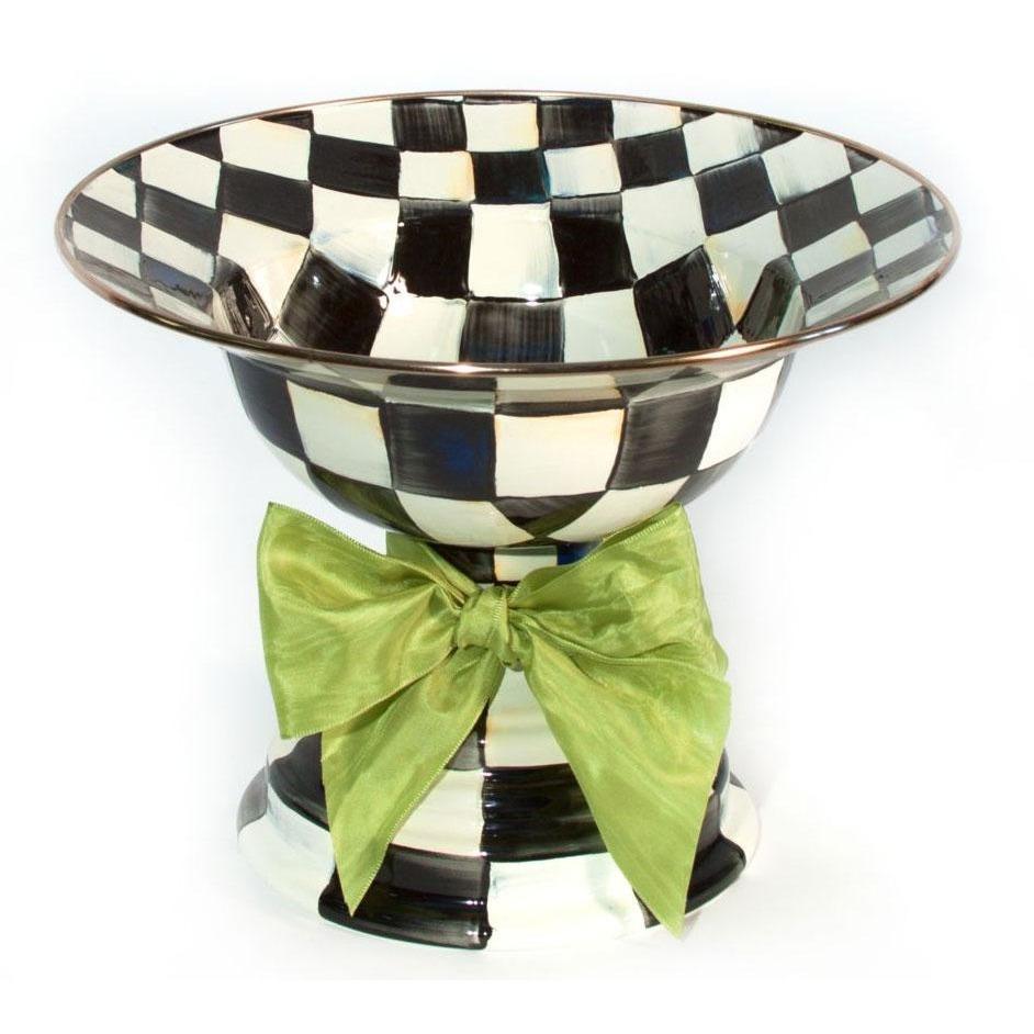 MacKenzie Childs Courtly Check Compot Large