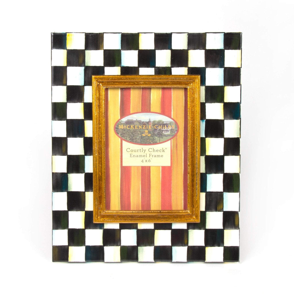 MacKenzie Childs Courtly Check Enamel Frame - 4