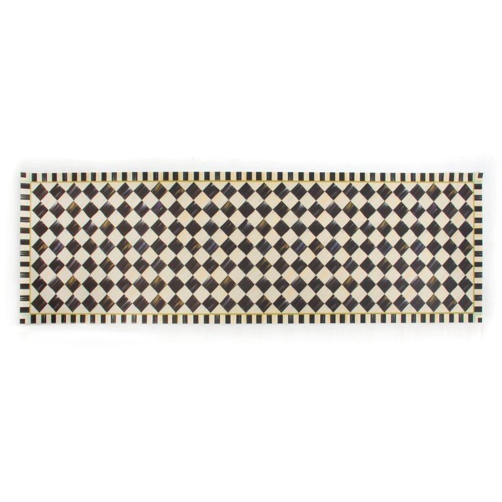 MacKenzie Childs Courtly Check Floor Mat 26" x 8 Runner