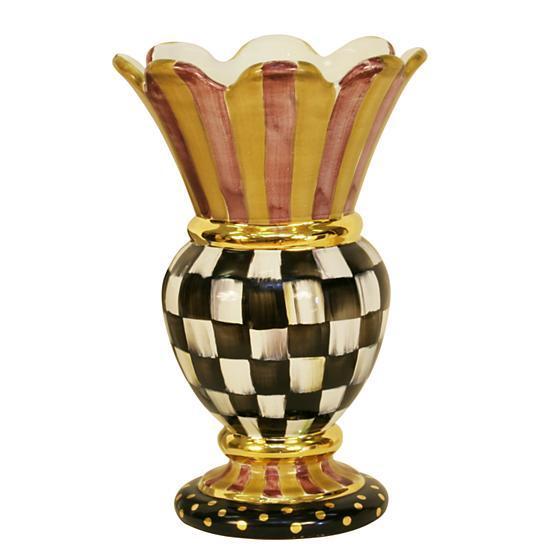 MacKenzie Childs Courtly Check Great Vase