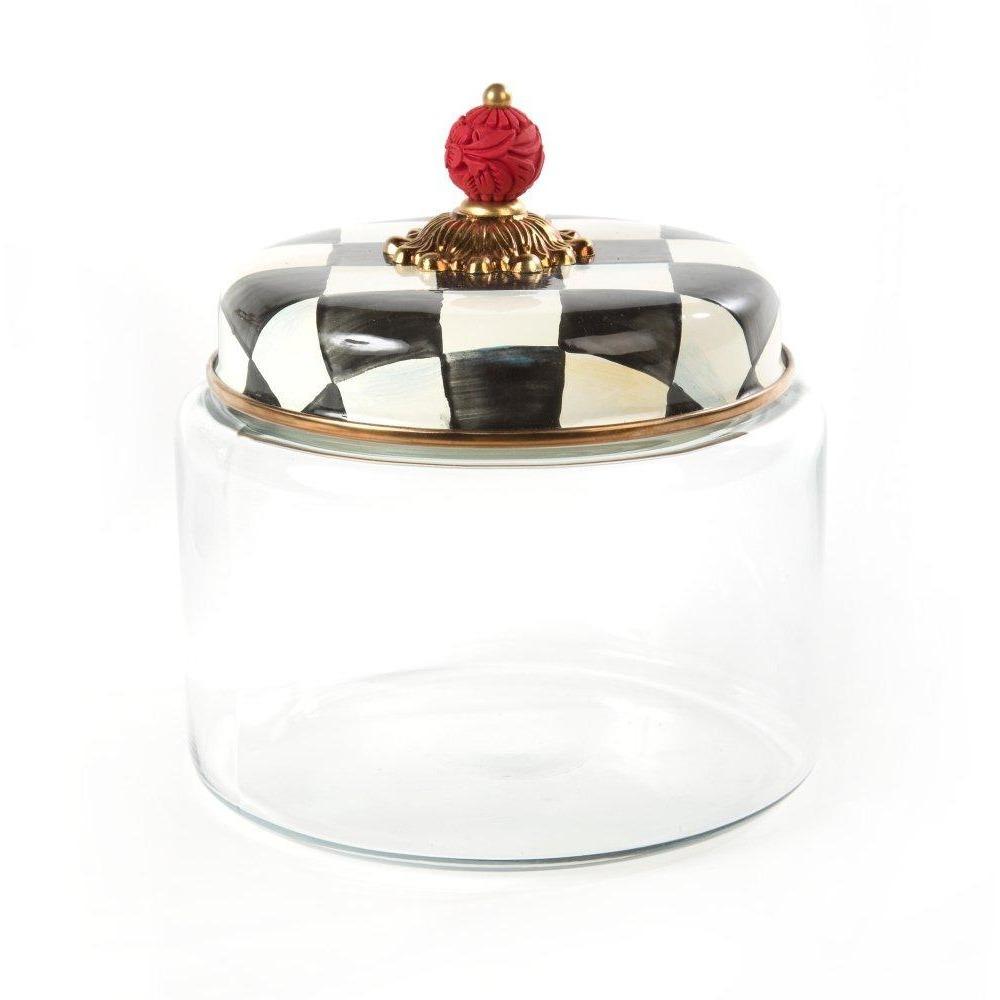 MacKenzie Childs Courtly Check Kitchen Canister Medium