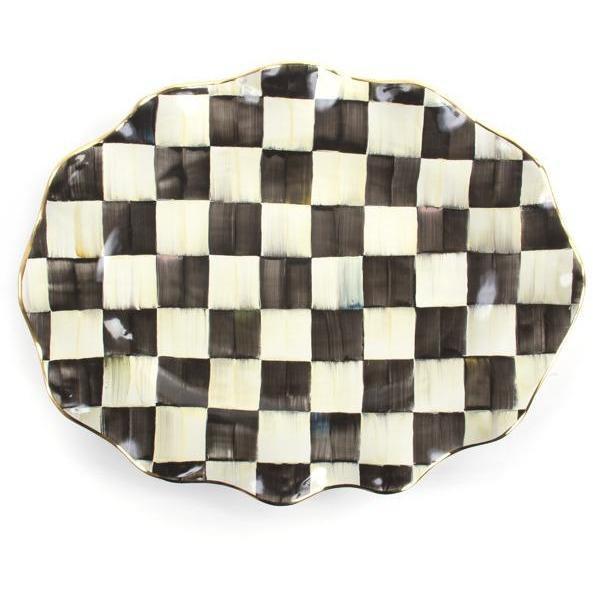 MacKenzie Childs Courtly Check Large Serving Plate