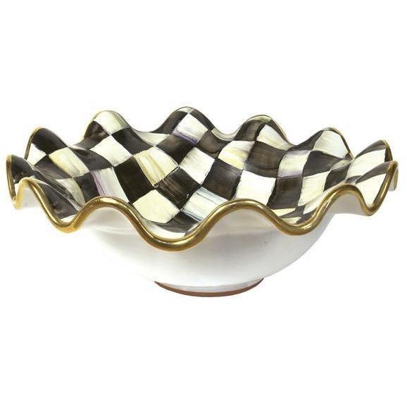 MacKenzie Childs Courtly Check Medium Bowl Server