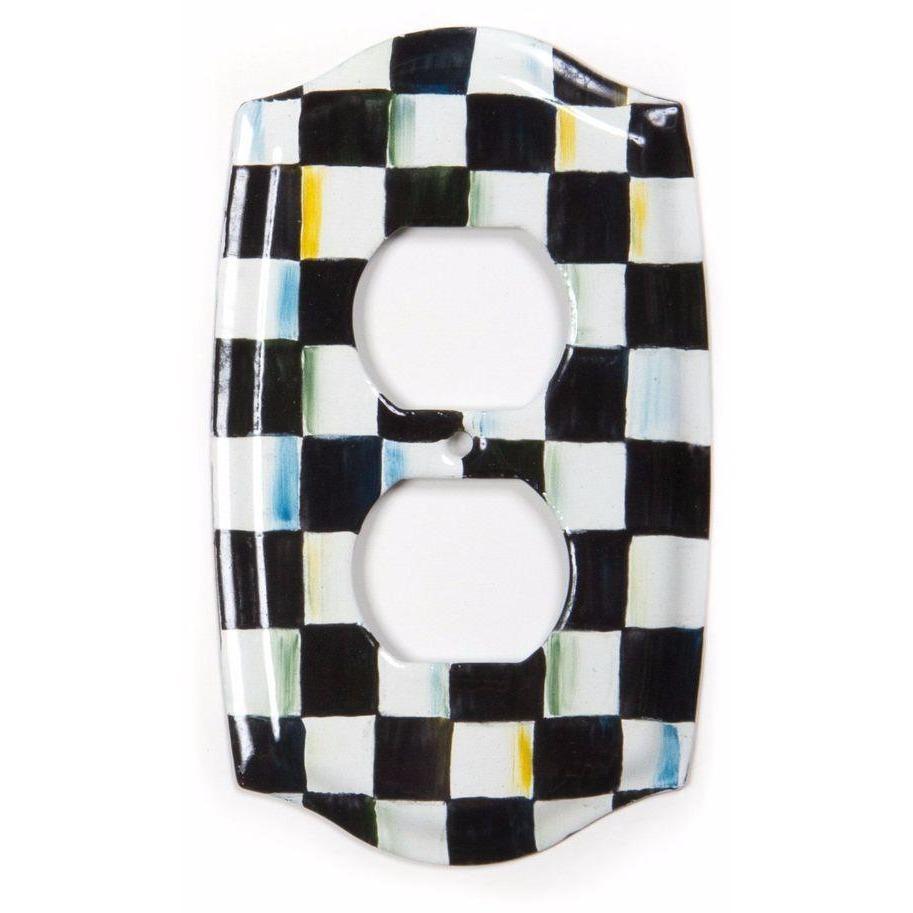 MacKenzie Childs Courtly Check Outlet Cover Double