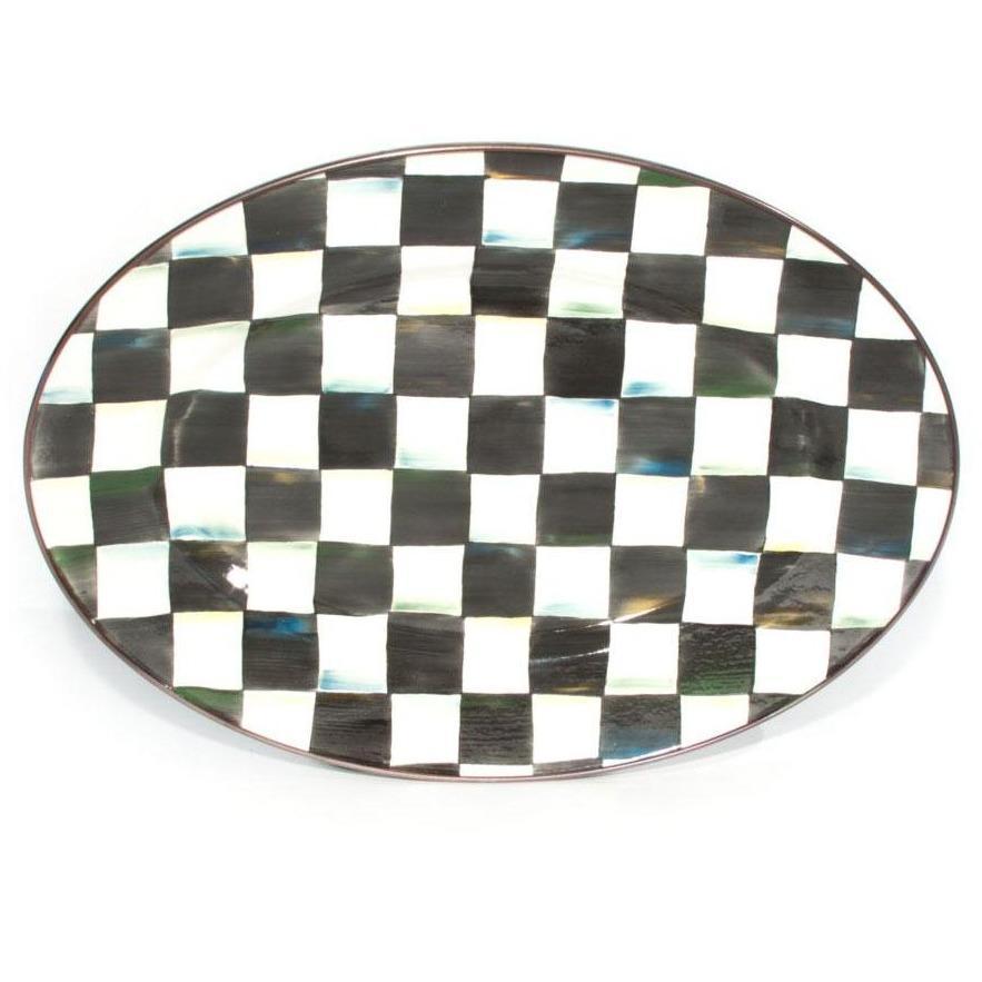 MacKenzie Childs Courtly Check Oval Pletter Small