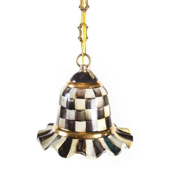 MacKenzie-Childs Courtly Check Pendant Lamp Small
