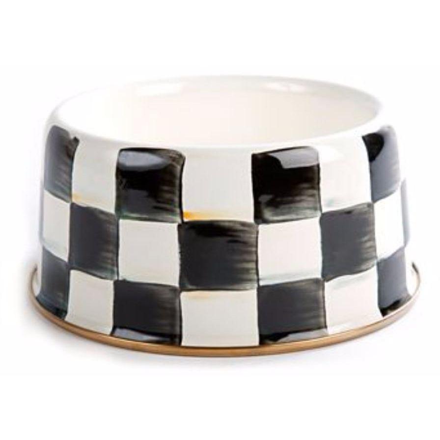 MacKenzie Childs Courtly Check Pet Dish - Medium