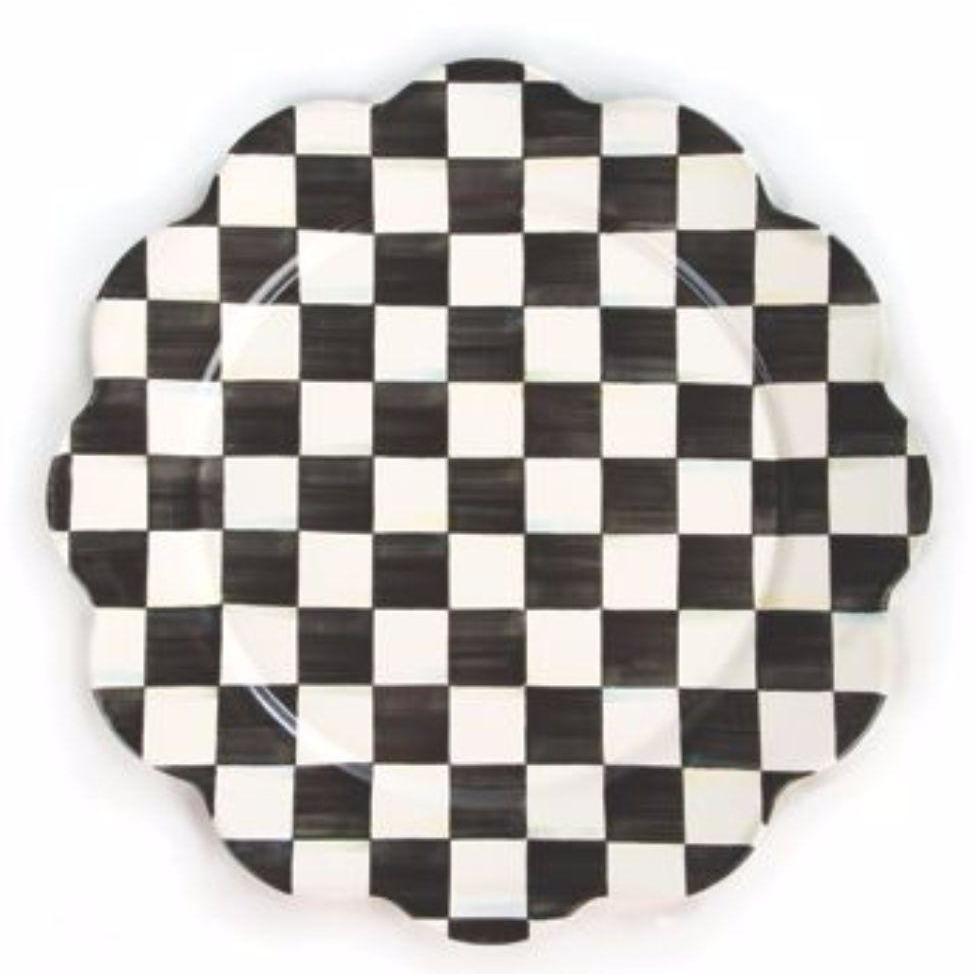 MacKenzie Childs Courtly Check Petal Platter