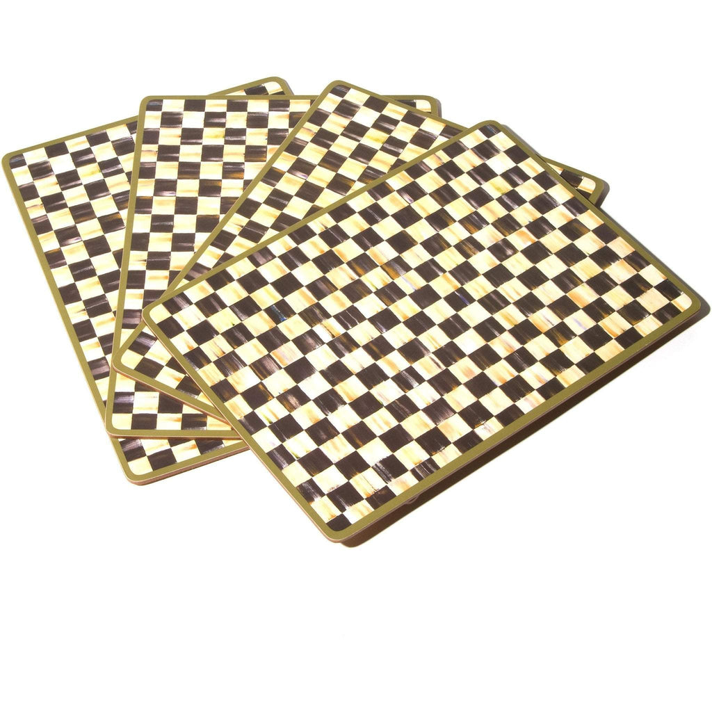 MacKenzie Childs Courtly Check Placemats Set 4