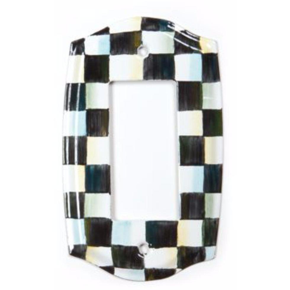 MacKenzie Childs Courtly Check Switch Plate Single Rocker