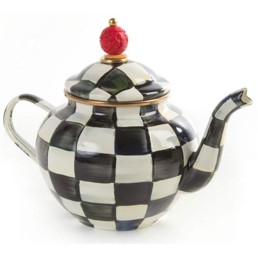 MacKenzie Childs Courtly Check Teapot 4 Cup