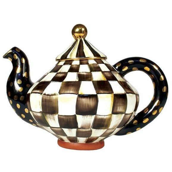 MacKenzie Childs Courtly Check Teapot