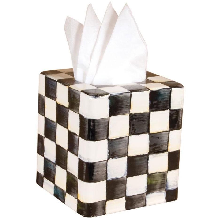 MacKenzie Childs Courtly Check Tissue Box Cover