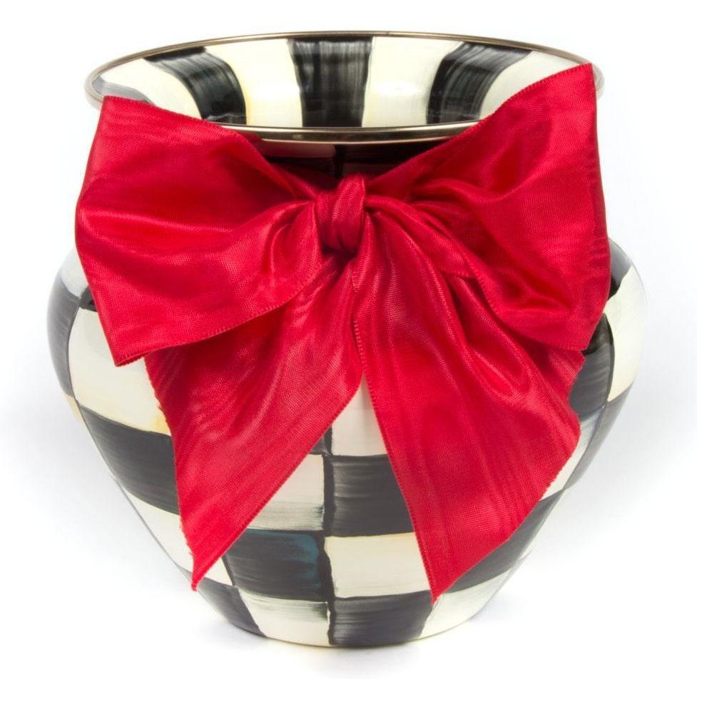 MacKenzie Childs Courtly Check Vase Red Large