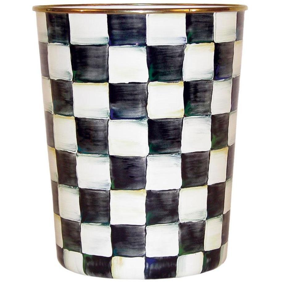 MacKenzie Childs Courtly Check Waste Bin