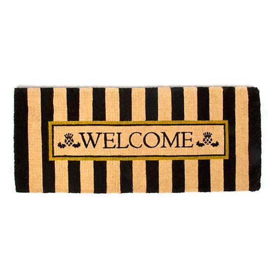 MacKenzie Childs Double Door Awning Stripe Welcome Mat