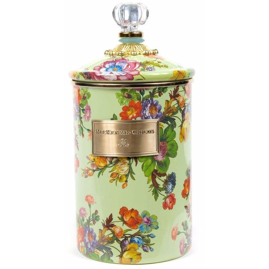 MacKenzie Childs Flower Market Canister Large Green