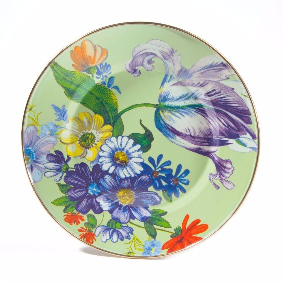 MacKenzie Childs Flower Market Dinner Plate Green