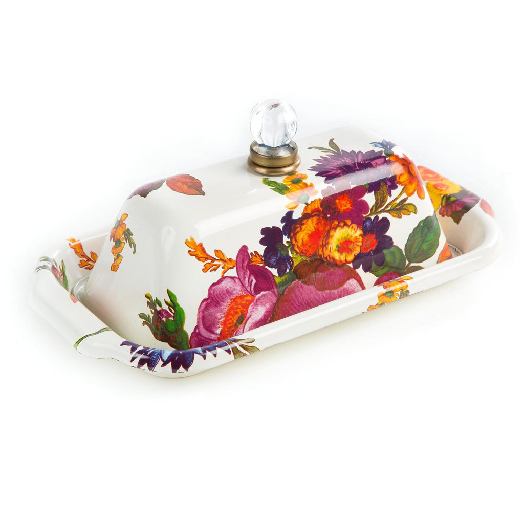 MacKenzie Childs Flower Market Recipe Box - White