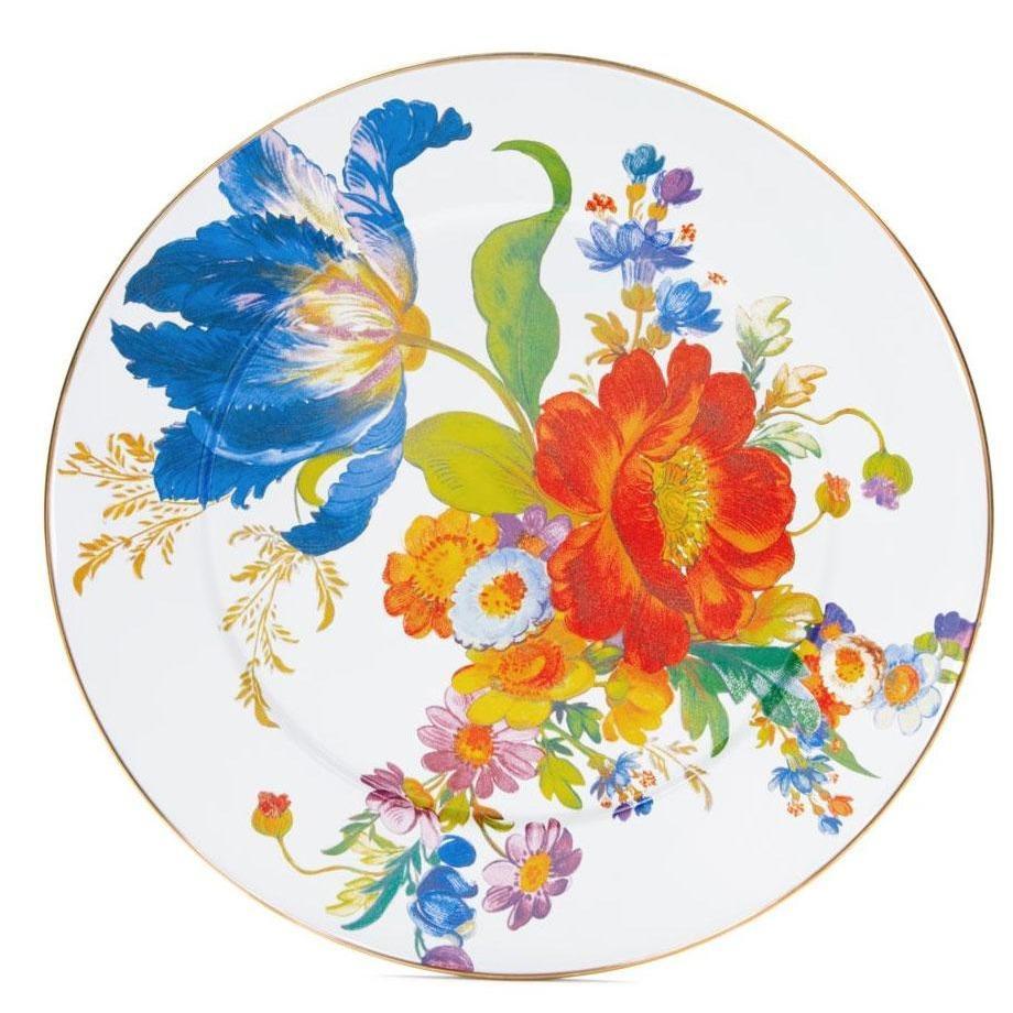 MacKenzie Childs Flower Market Serving Platter White