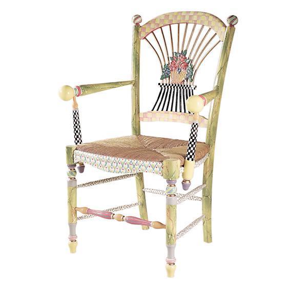 MacKenzie-Childs Light Flower Basket Arm Chair