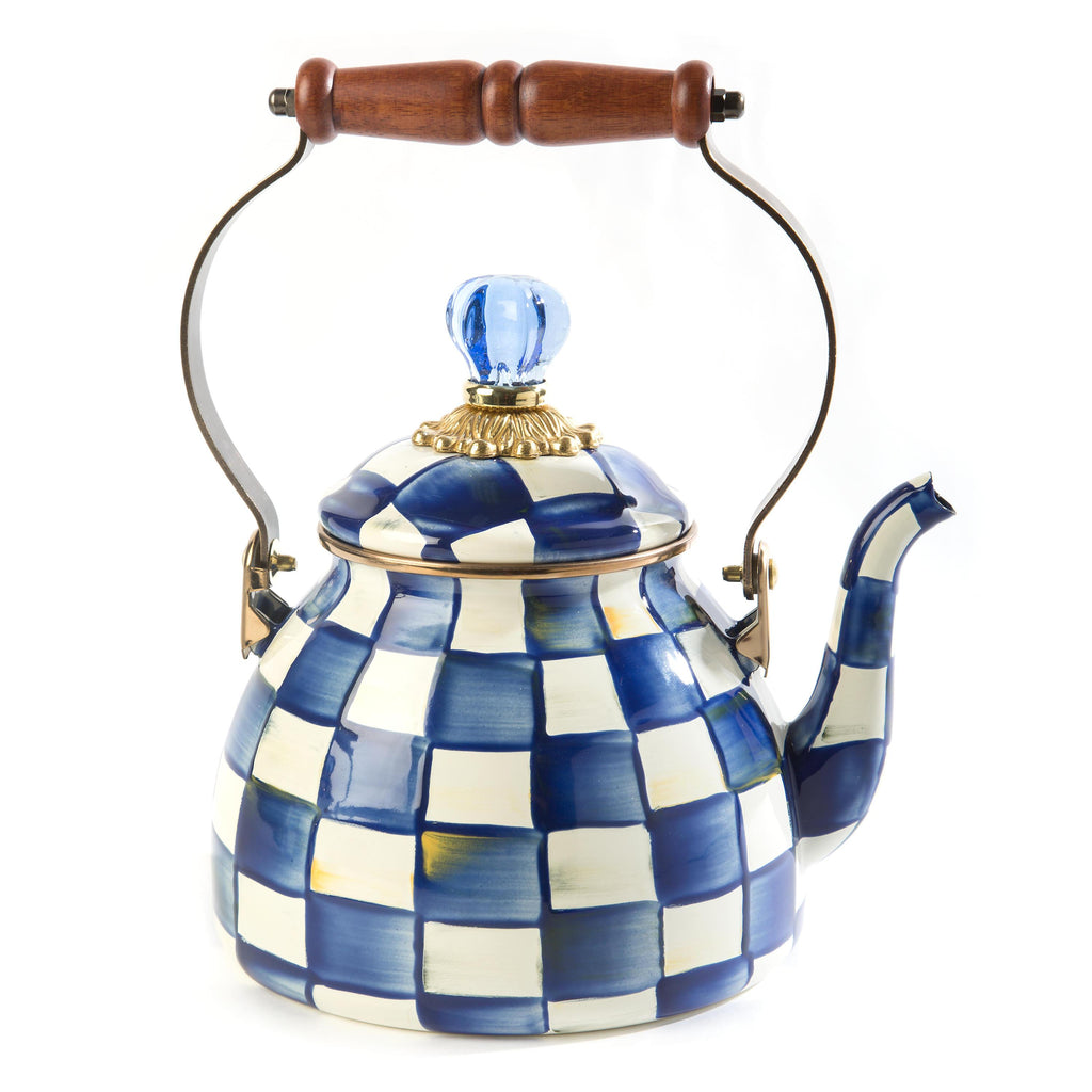 Mackenzie Childs Royal Check 2 Quart Tea Kettle 89257-240