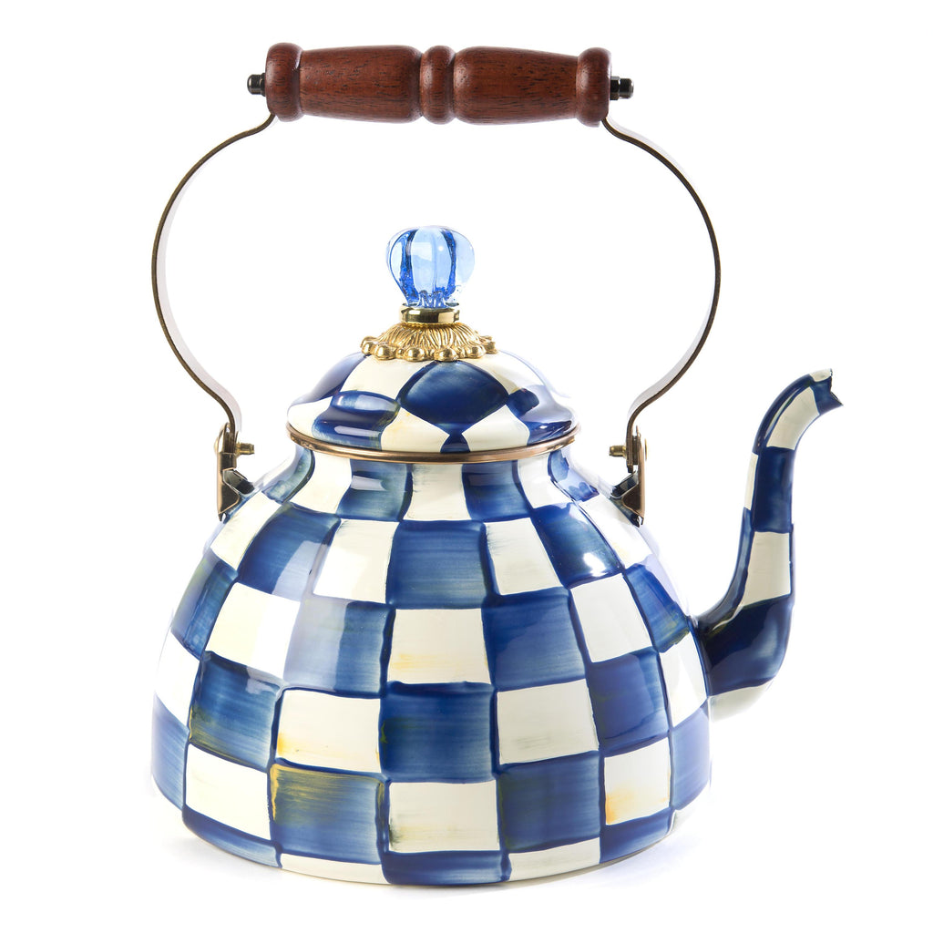 Mackenzie Childs Royal Check 3 Quart Tea Kettle 89236-240