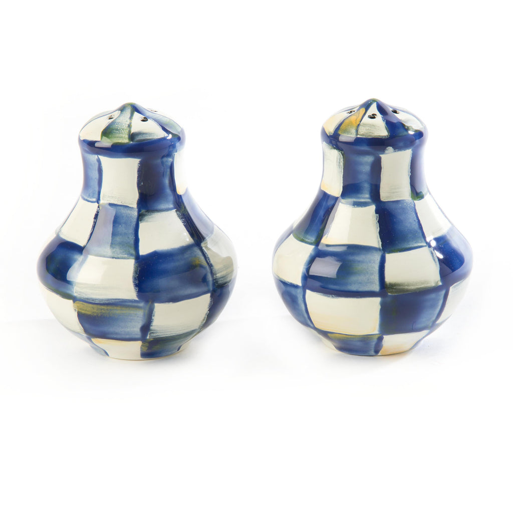 Mackenzie Childs Royal Check Salt and Pepper Shakers 89234-240