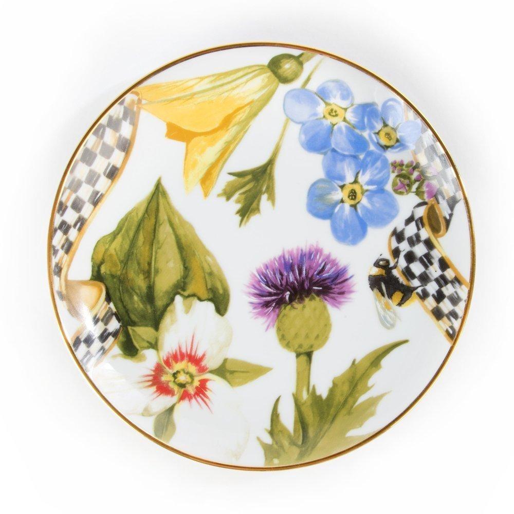 MacKenzie Childs Thistle & Bee Bread & Butter Plate